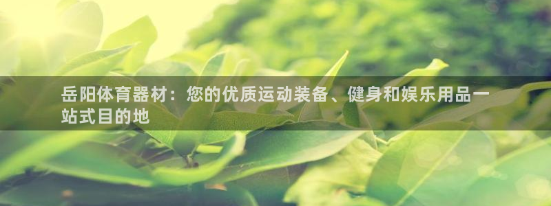 星欧娱乐和嫲薇他的区别是什么：岳阳体育器材：您的优质